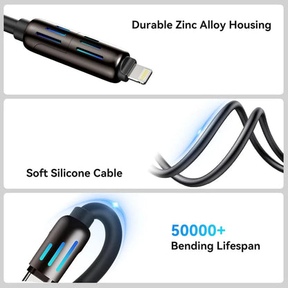 كابل شحن USB متعدد 4 في 1
