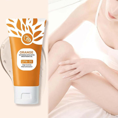 Orange Brightening Exfoliating Gel – Deep Cleansing Face Peeling Gel for Dead Skin Removal & Instant Glow – Smooth Radiant Skin