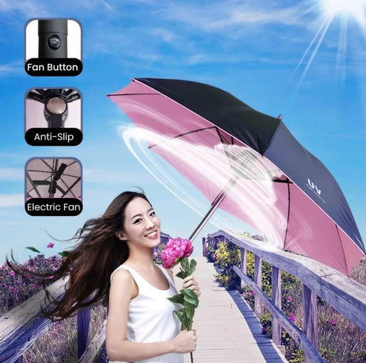 Sun Umbrella with Fan and Mister